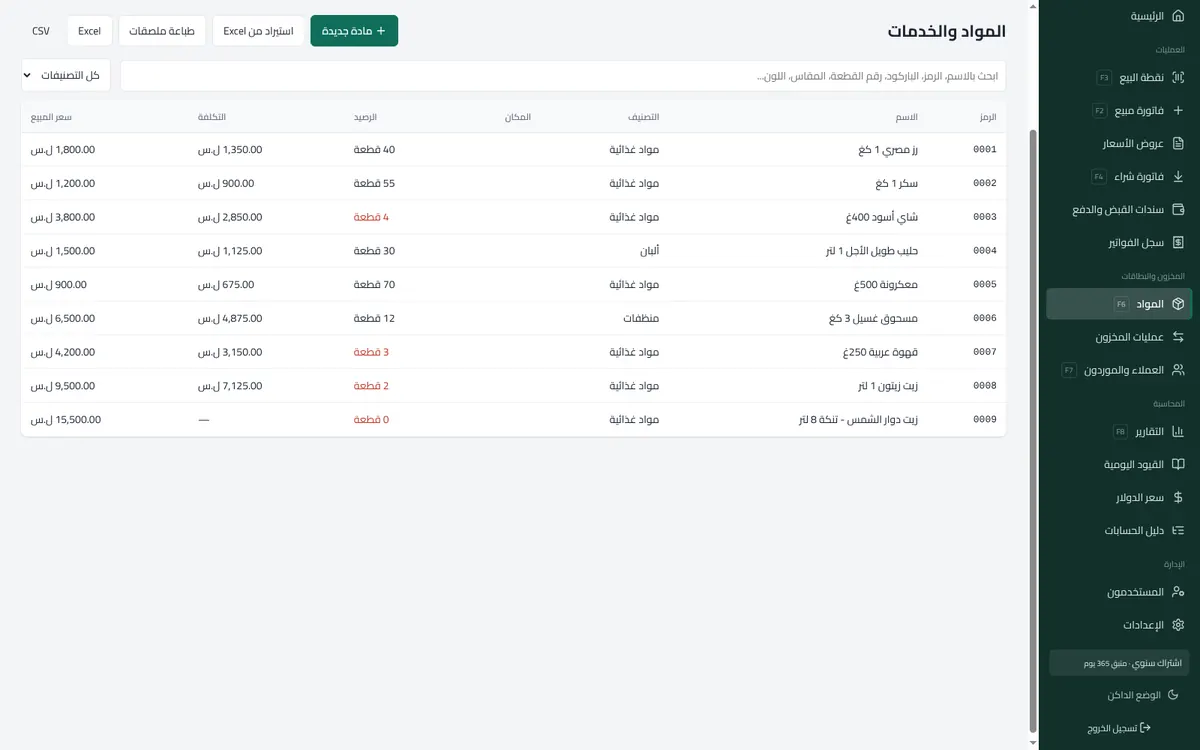المواد